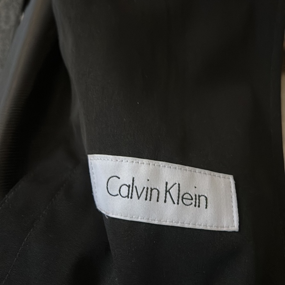 Calvin Klein Classic Black Trench Coat Removable Fleece Lining - Picture 8 of 16